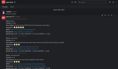 NPM Slackbot Project
